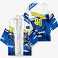 Personalized Curacao Football Kimono Marlin Mascot Blue National Flag Accents