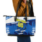 Personalized Curacao Football Leather Tote Bag Marlin Mascot Blue National Flag Accents