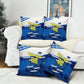 Personalized Curacao Football Pillow Cover Marlin Mascot Blue National Flag Accents