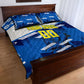 Personalized Curacao Football Quilt Bed Set Marlin Mascot Blue National Flag Accents