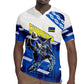 Personalized Curacao Football Rugby Jersey Marlin Mascot Blue National Flag Accents