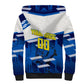 Personalized Curacao Football Sherpa Hoodie Marlin Mascot Blue National Flag Accents