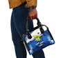 Personalized Curacao Football Shoulder Handbag Marlin Mascot Blue National Flag Accents