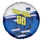 Personalized Curacao Football Spare Tire Cover Marlin Mascot Blue National Flag Accents