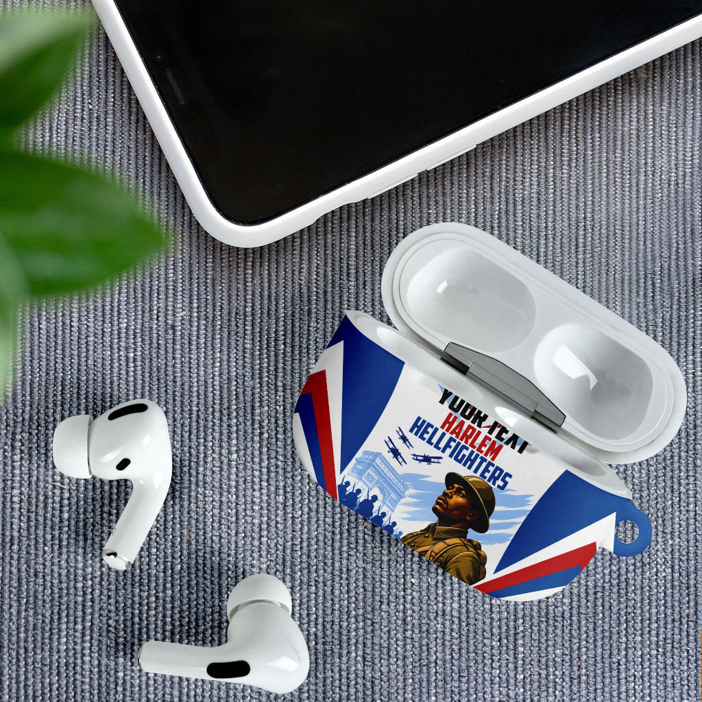 Personalized Harlem Hellfighters AirPods Case Vintage WWI Military History Patriotic Art