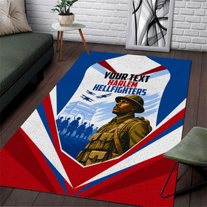 Personalized Harlem Hellfighters Area Rug Vintage WWI Military History Patriotic Art