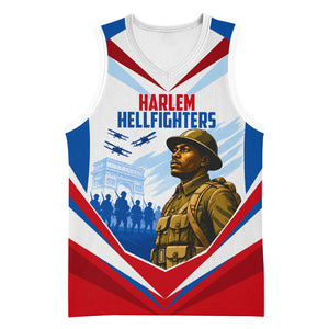 Personalized Harlem Hellfighters Basketball Jersey Vintage WWI Military History Patriotic Art