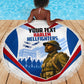 Personalized Harlem Hellfighters Beach Blanket Vintage WWI Military History Patriotic Art