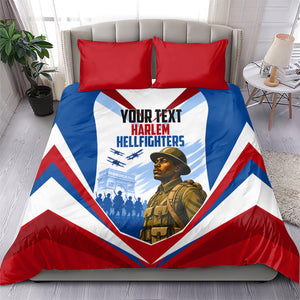 Personalized Harlem Hellfighters Bedding Set Vintage WWI Military History Patriotic Art