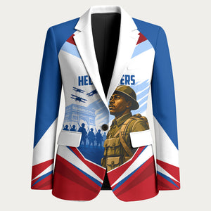Personalized Harlem Hellfighters Blazer Vintage WWI Military History Patriotic Art