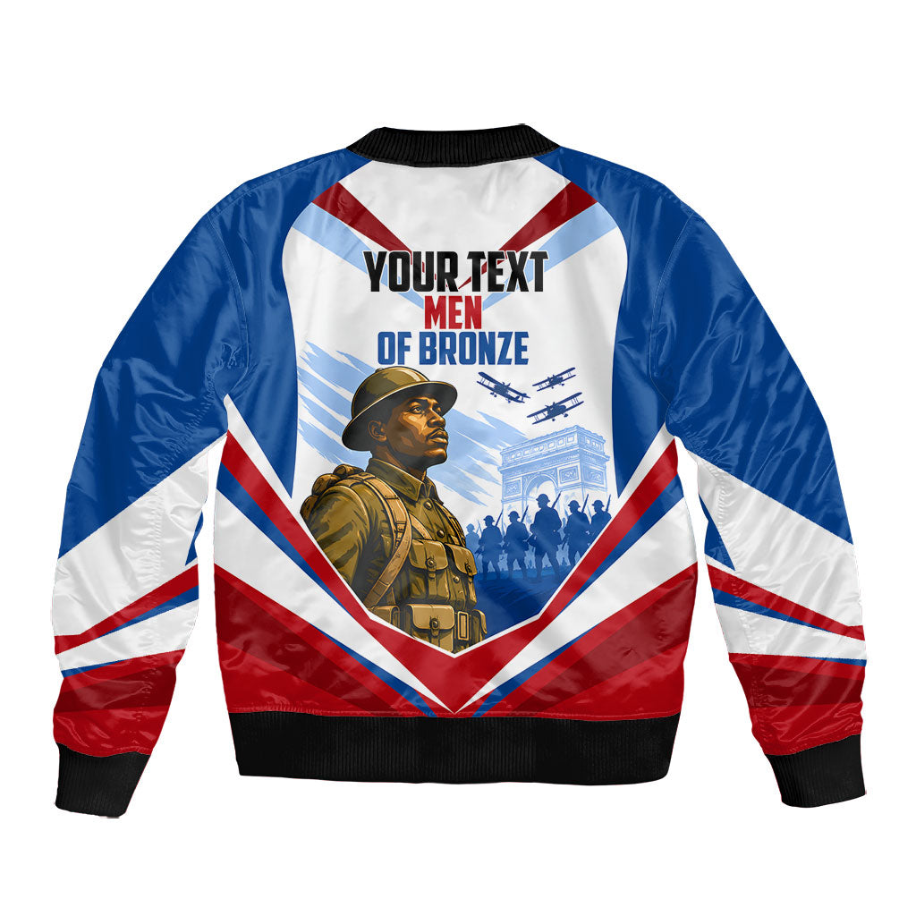 Personalized Harlem Hellfighters Bomber Jacket Vintage WWI Military History Patriotic Art