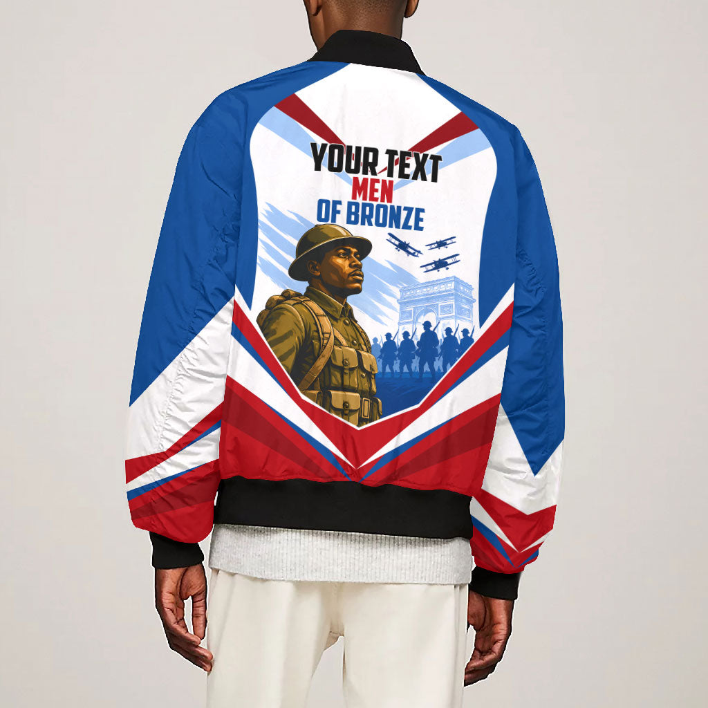 Personalized Harlem Hellfighters Bomber Jacket Vintage WWI Military History Patriotic Art