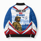 Personalized Harlem Hellfighters Bomber Puffer Jacket Vintage WWI Military History Patriotic Art