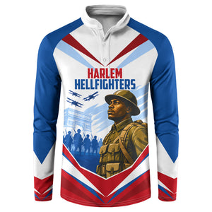Personalized Harlem Hellfighters Button Sweatshirt Vintage WWI Military History Patriotic Art