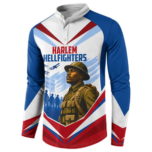 Personalized Harlem Hellfighters Button Sweatshirt Vintage WWI Military History Patriotic Art