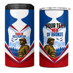 Personalized Harlem Hellfighters 4 in 1 Can Cooler Tumbler Vintage WWI Military History Patriotic Art