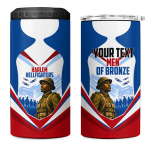 Personalized Harlem Hellfighters 4 in 1 Can Cooler Tumbler Vintage WWI Military History Patriotic Art