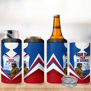Personalized Harlem Hellfighters 4 in 1 Can Cooler Tumbler Vintage WWI Military History Patriotic Art