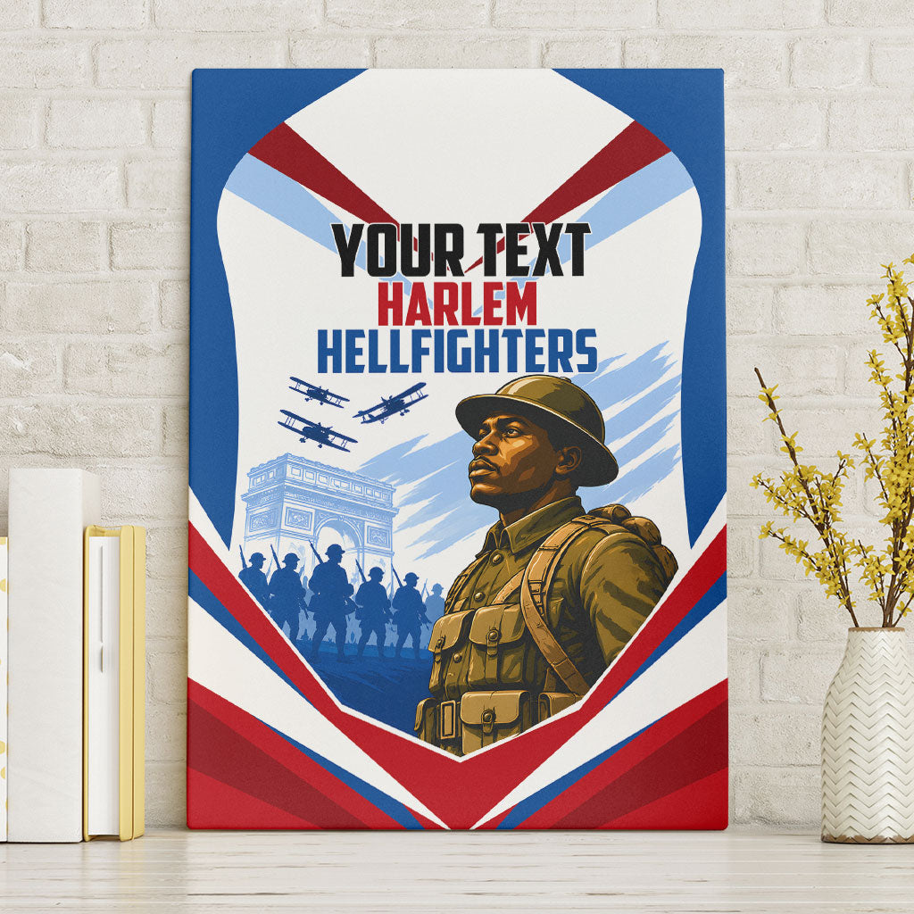 Personalized Harlem Hellfighters Canvas Wall Art Vintage WWI Military History Patriotic Art