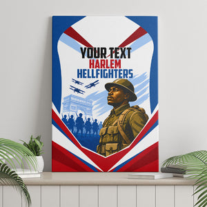Personalized Harlem Hellfighters Canvas Wall Art Vintage WWI Military History Patriotic Art