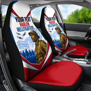 Personalized Harlem Hellfighters Car Seat Cover Vintage WWI Military History Patriotic Art