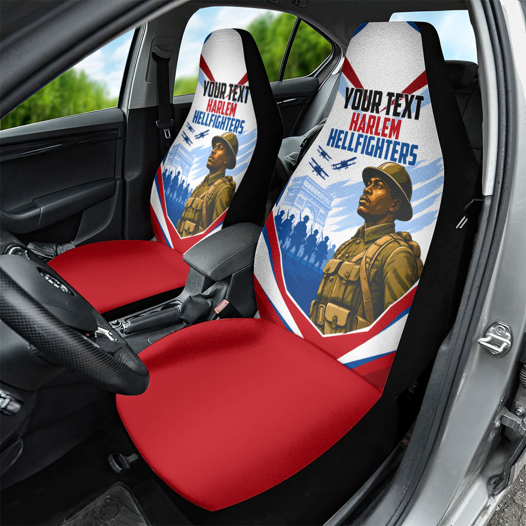 Personalized Harlem Hellfighters Car Seat Cover Vintage WWI Military History Patriotic Art