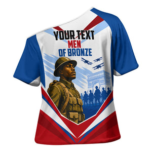 Personalized Harlem Hellfighters Cross Shoulder Shirt Vintage WWI Military History Patriotic Art