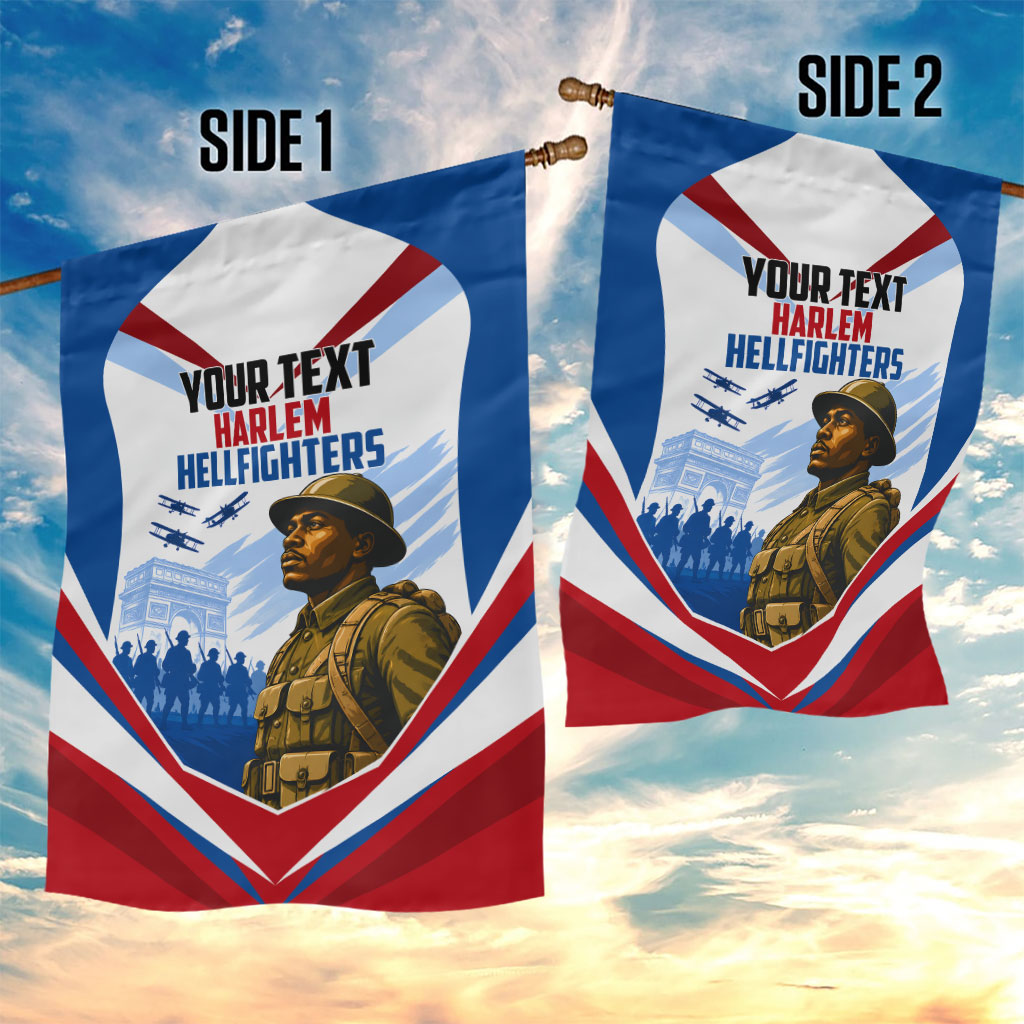 Personalized Harlem Hellfighters Garden Flag Vintage WWI Military History Patriotic Art
