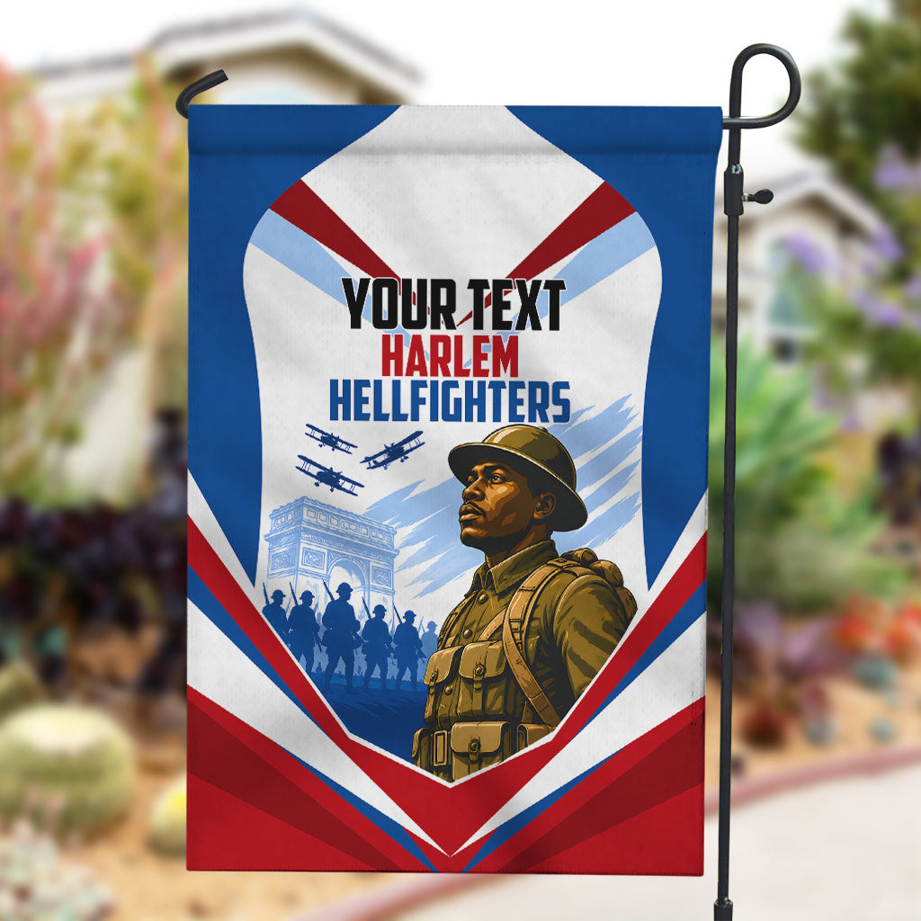 Personalized Harlem Hellfighters Garden Flag Vintage WWI Military History Patriotic Art