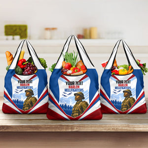 Personalized Harlem Hellfighters Grocery Bag Vintage WWI Military History Patriotic Art