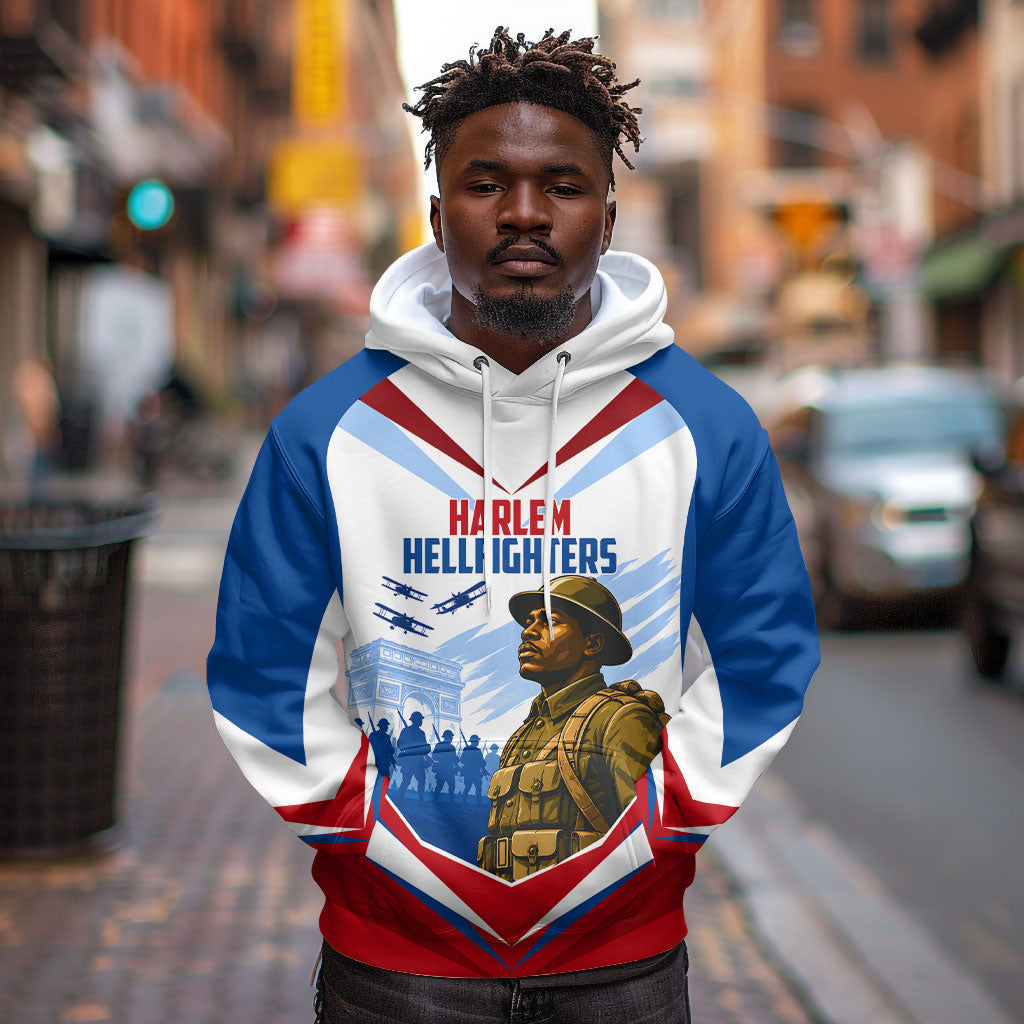 Personalized Harlem Hellfighters Hoodie Vintage WWI Military History Patriotic Art