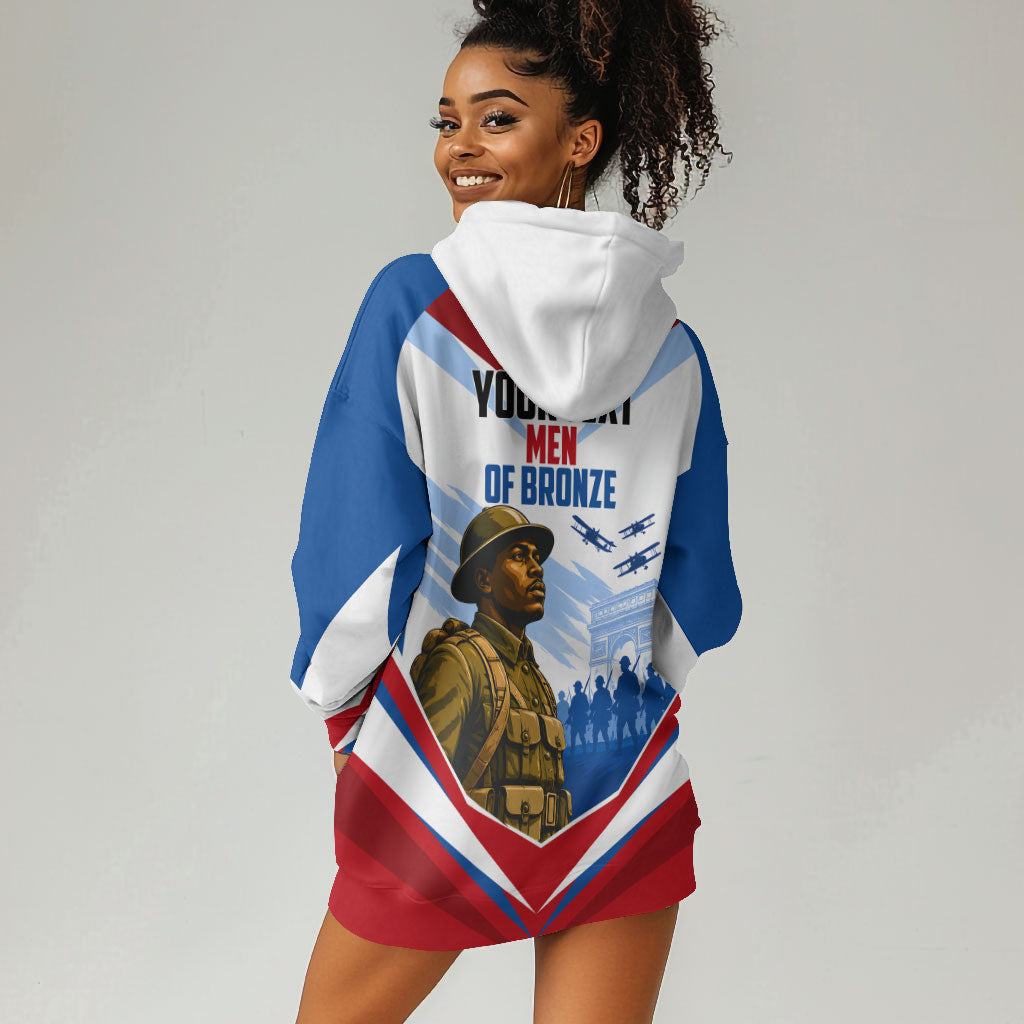 Personalized Harlem Hellfighters Hoodie Dress Vintage WWI Military History Patriotic Art