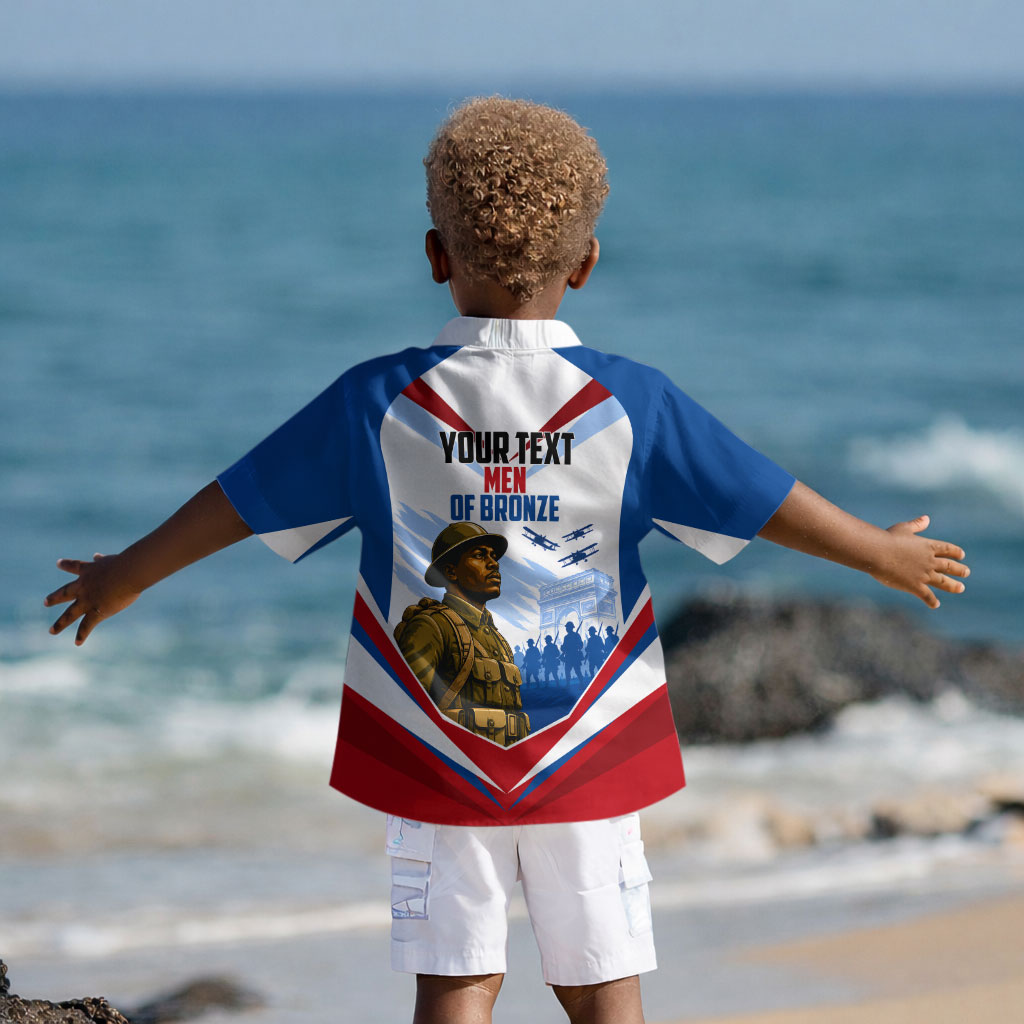Personalized Harlem Hellfighters Kid Hawaiian Shirt Vintage WWI Military History Patriotic Art