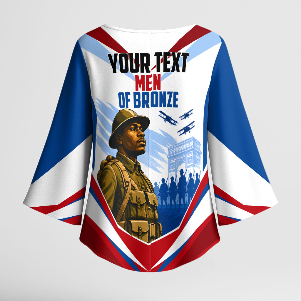Personalized Harlem Hellfighters Kimono Sleeve Blouse Vintage WWI Military History Patriotic Art