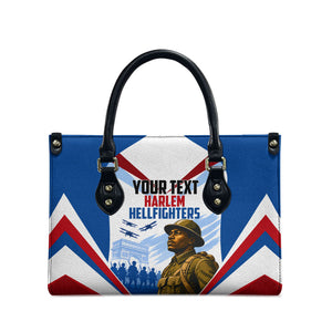 Personalized Harlem Hellfighters Leather Bag Vintage WWI Military History Patriotic Art