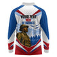 Personalized Harlem Hellfighters Long Sleeve Polo Shirt Vintage WWI Military History Patriotic Art