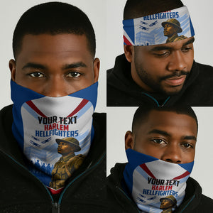 Personalized Harlem Hellfighters Neck Gaiter Vintage WWI Military History Patriotic Art
