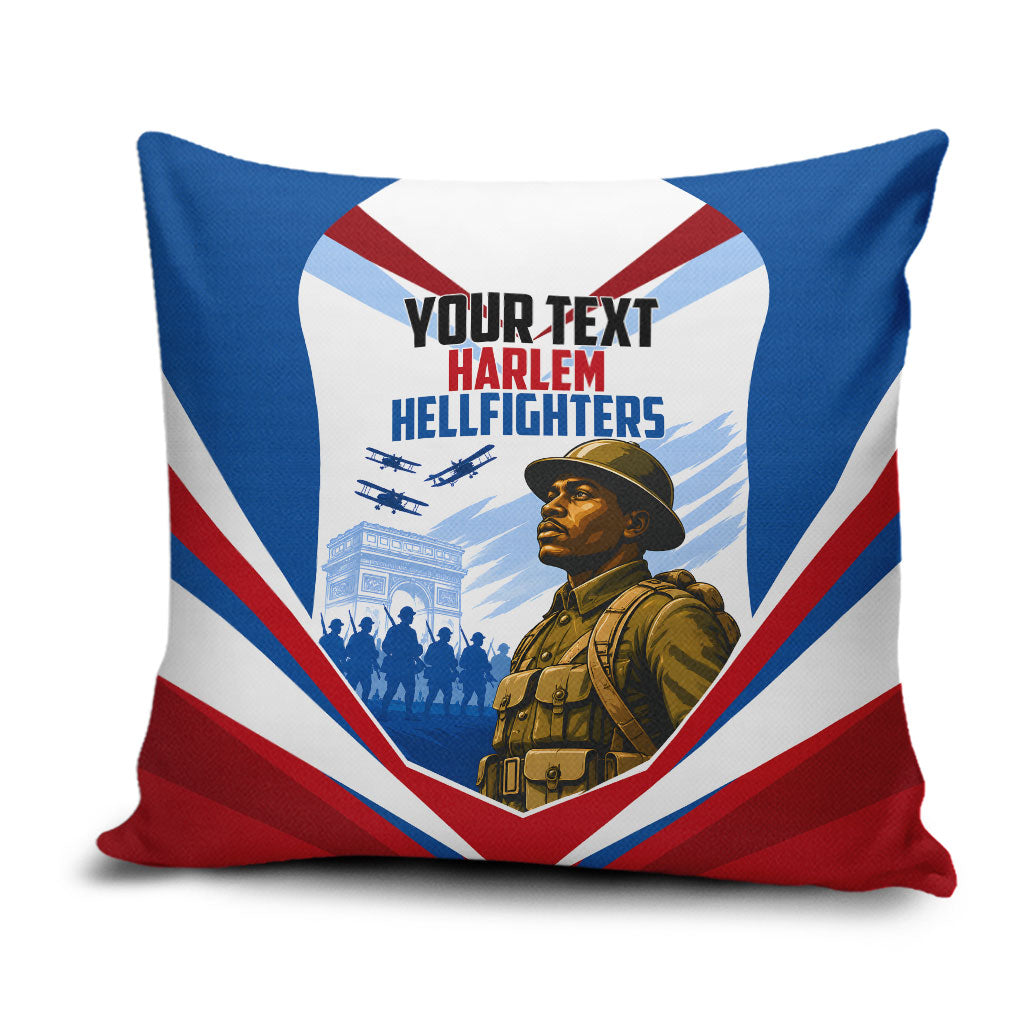 Personalized Harlem Hellfighters Pillow Cover Vintage WWI Military History Patriotic Art