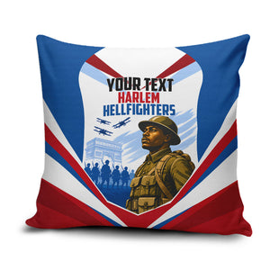 Personalized Harlem Hellfighters Pillow Cover Vintage WWI Military History Patriotic Art