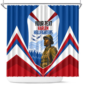 Personalized Harlem Hellfighters Shower Curtain Vintage WWI Military History Patriotic Art