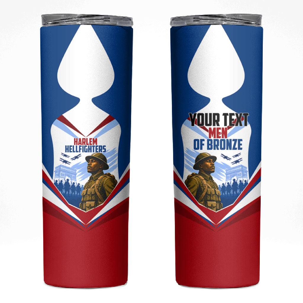 Personalized Harlem Hellfighters Skinny Tumbler Vintage WWI Military History Patriotic Art