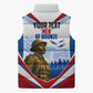 Personalized Harlem Hellfighters Sleeveless Puffer Jacket Vintage WWI Military History Patriotic Art
