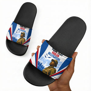 Personalized Harlem Hellfighters Slide Sandals Vintage WWI Military History Patriotic Art
