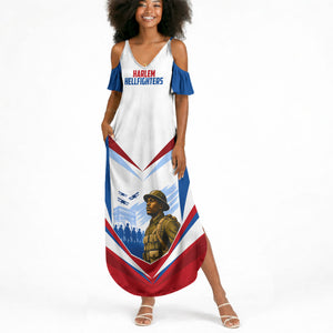 Personalized Harlem Hellfighters Summer Maxi Dress Vintage WWI Military History Patriotic Art