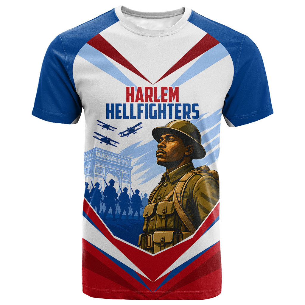 Personalized Harlem Hellfighters T shirt Vintage WWI Military History Patriotic Art