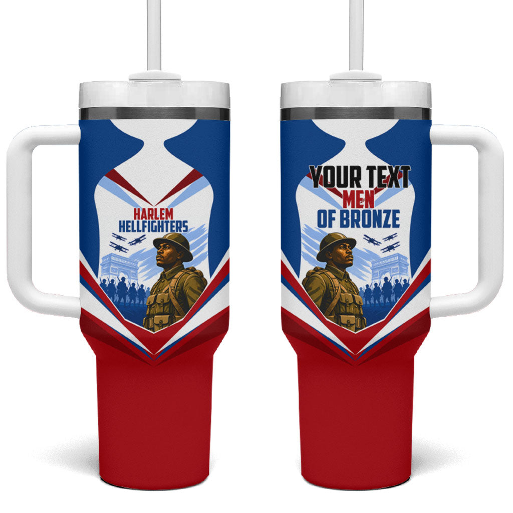 Personalized Harlem Hellfighters Tumbler With Handle Vintage WWI Military History Patriotic Art