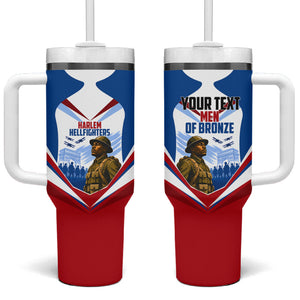Personalized Harlem Hellfighters Tumbler With Handle Vintage WWI Military History Patriotic Art