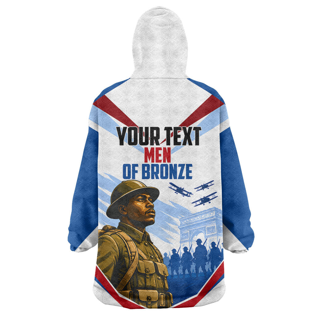 Personalized Harlem Hellfighters Wearable Blanket Hoodie Vintage WWI Military History Patriotic Art