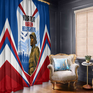 Personalized Harlem Hellfighters Window Curtain Vintage WWI Military History Patriotic Art