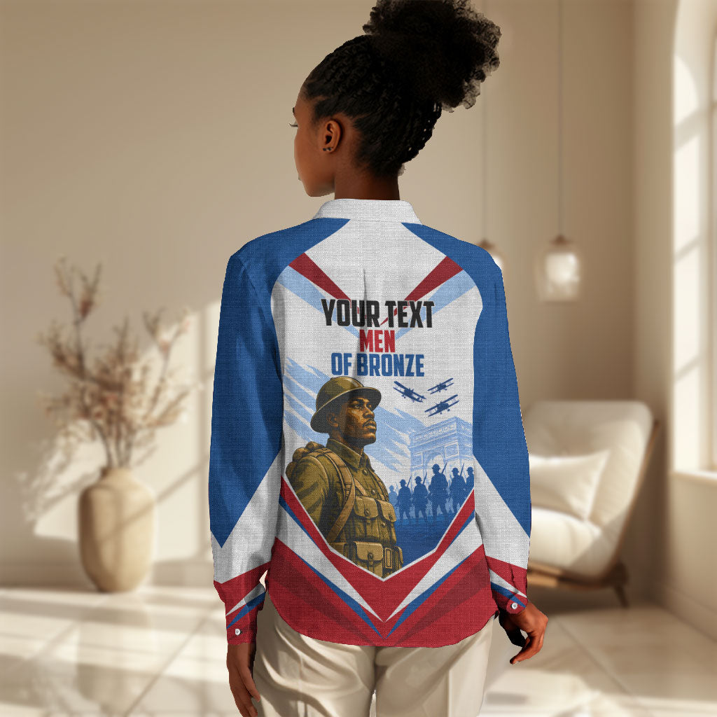 Personalized Harlem Hellfighters Women Casual Shirt Vintage WWI Military History Patriotic Art